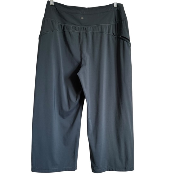 ATHLETA ULTIMATE CROP WIDE GRANITE BLUE PANTS SIZE LARGE - Picture 5 of 16